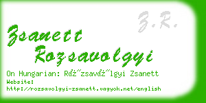 zsanett rozsavolgyi business card